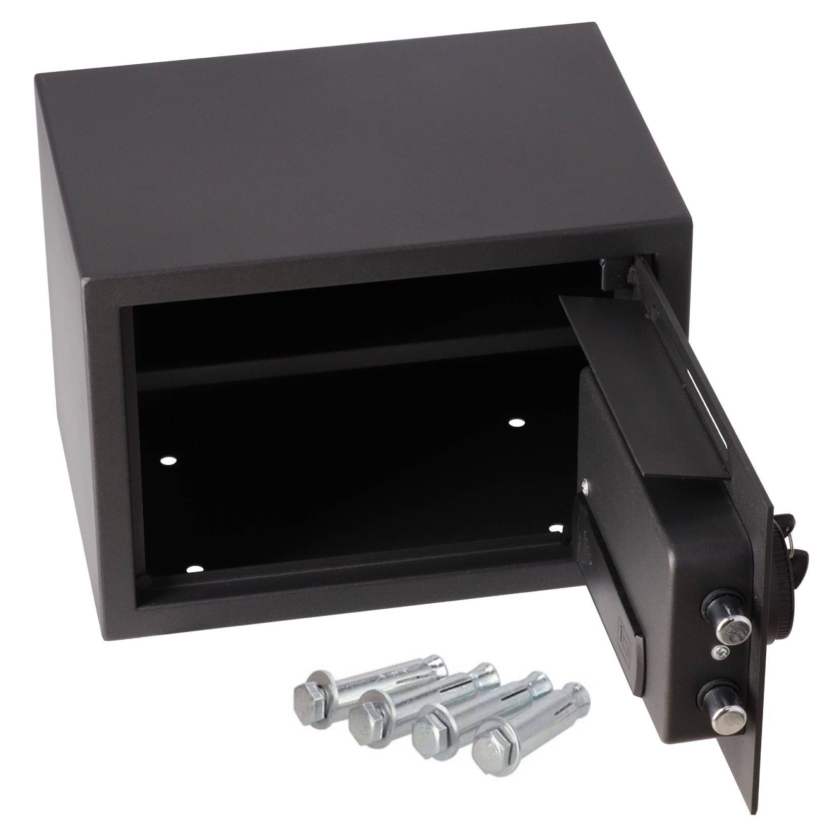 Otwory montażowe w sejfie Brihard Deposit LCD