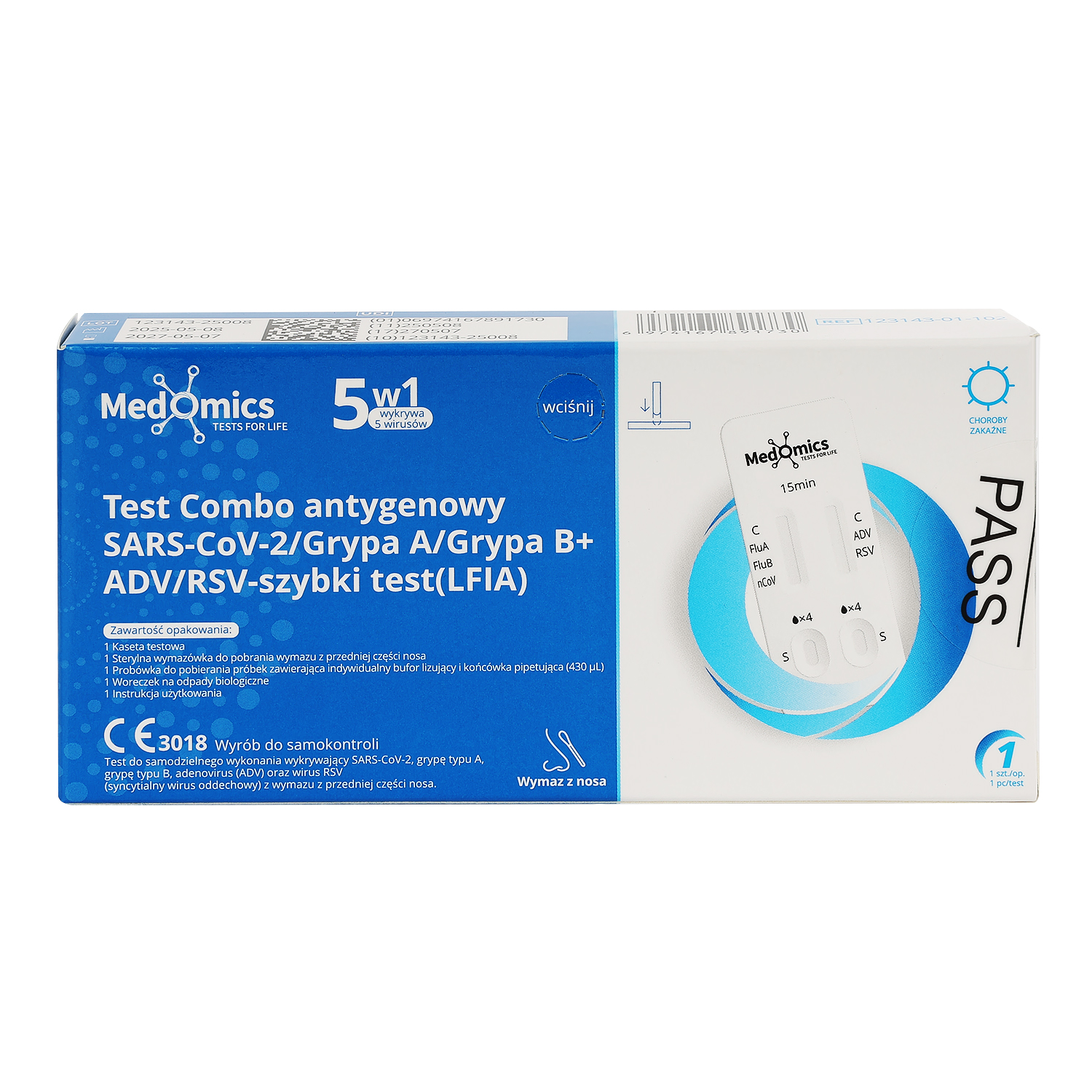 Test combo 5w1 na covid Medomics