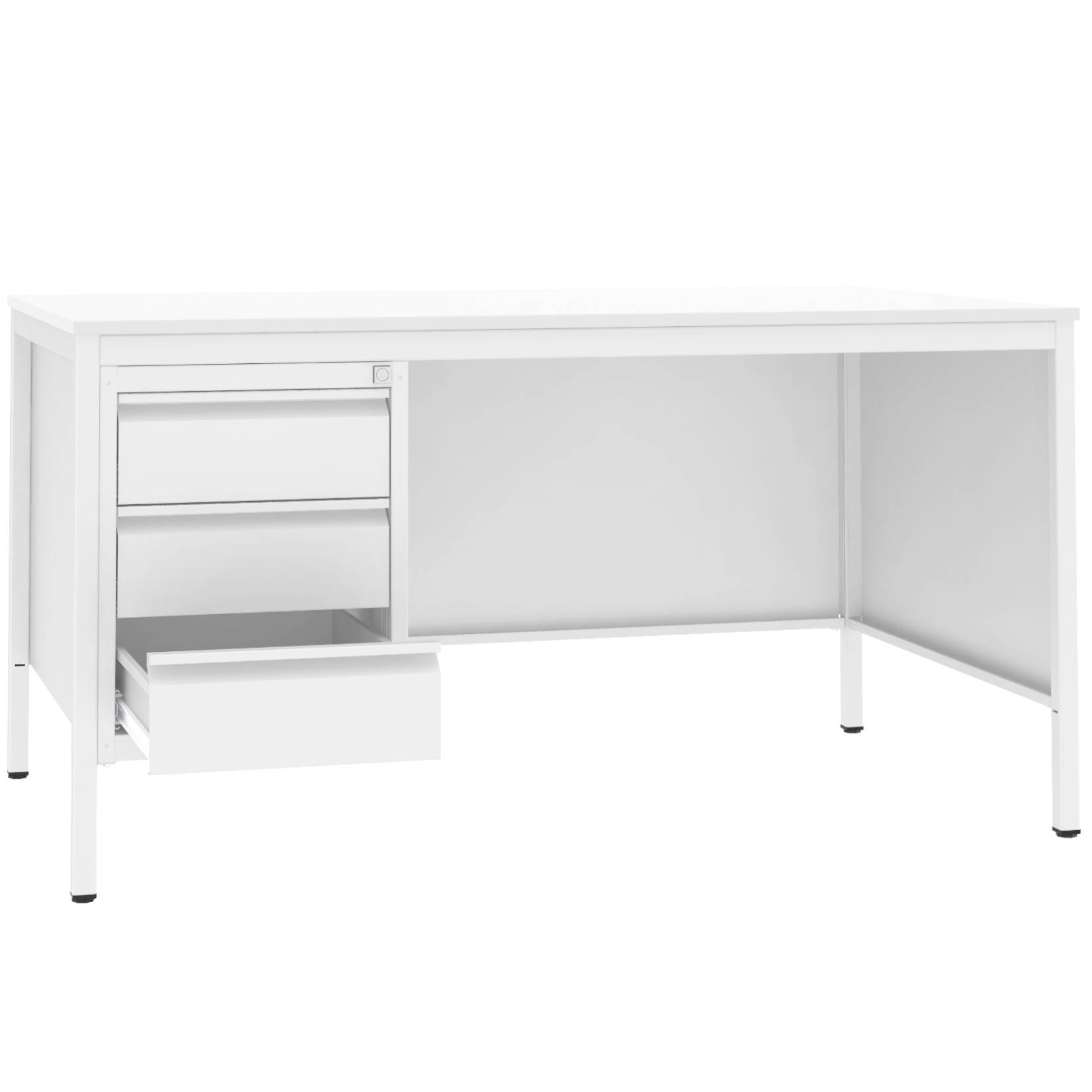 Biurko na metalowych nogach medyczne Malow BIM 021 ST w kolorze białym