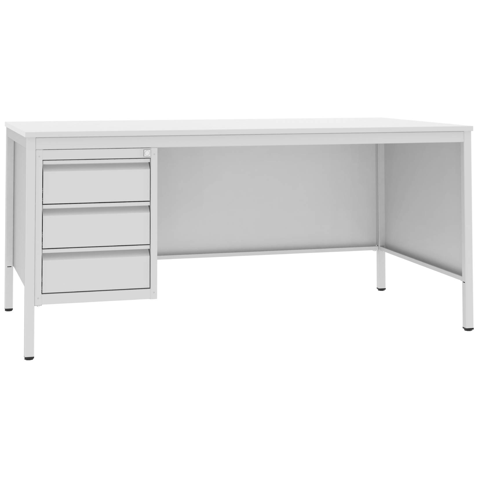 Metalowe biurko medyczne Malow BIM 031 ST w kolorze szarym