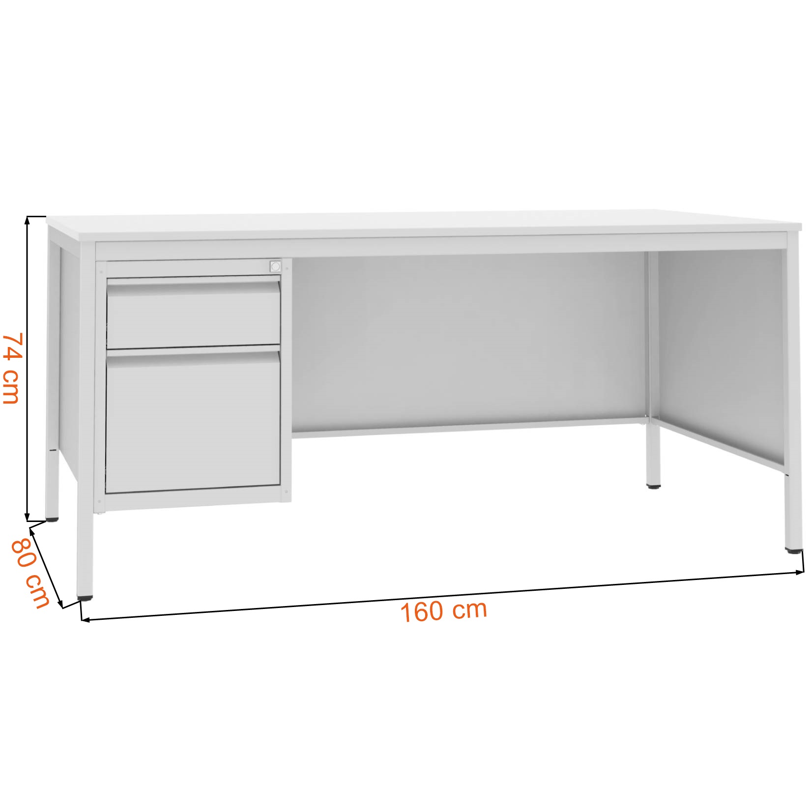 Kolory blatów do biurek z serii BIM firmy Malow