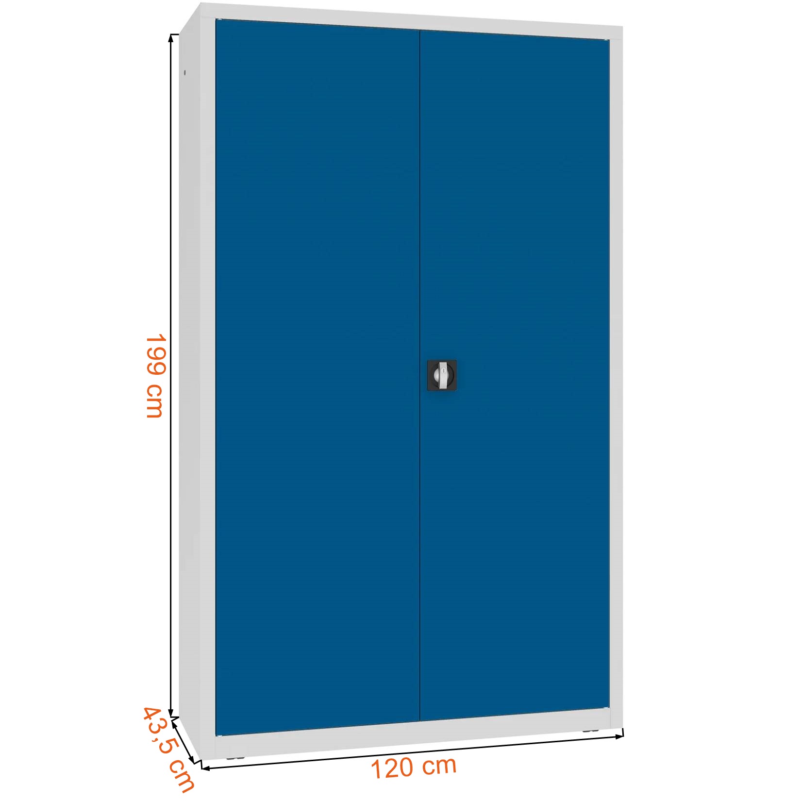 Wymiary metalowej szafy warsztatowej Malow LMSW 212g