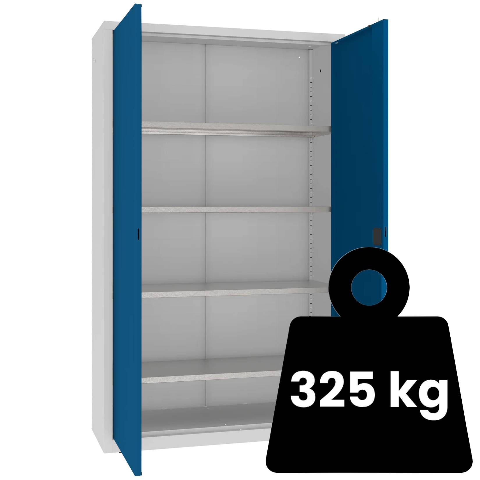 Półki metalowe w szafie warsztatowej Malow LMSW 212g