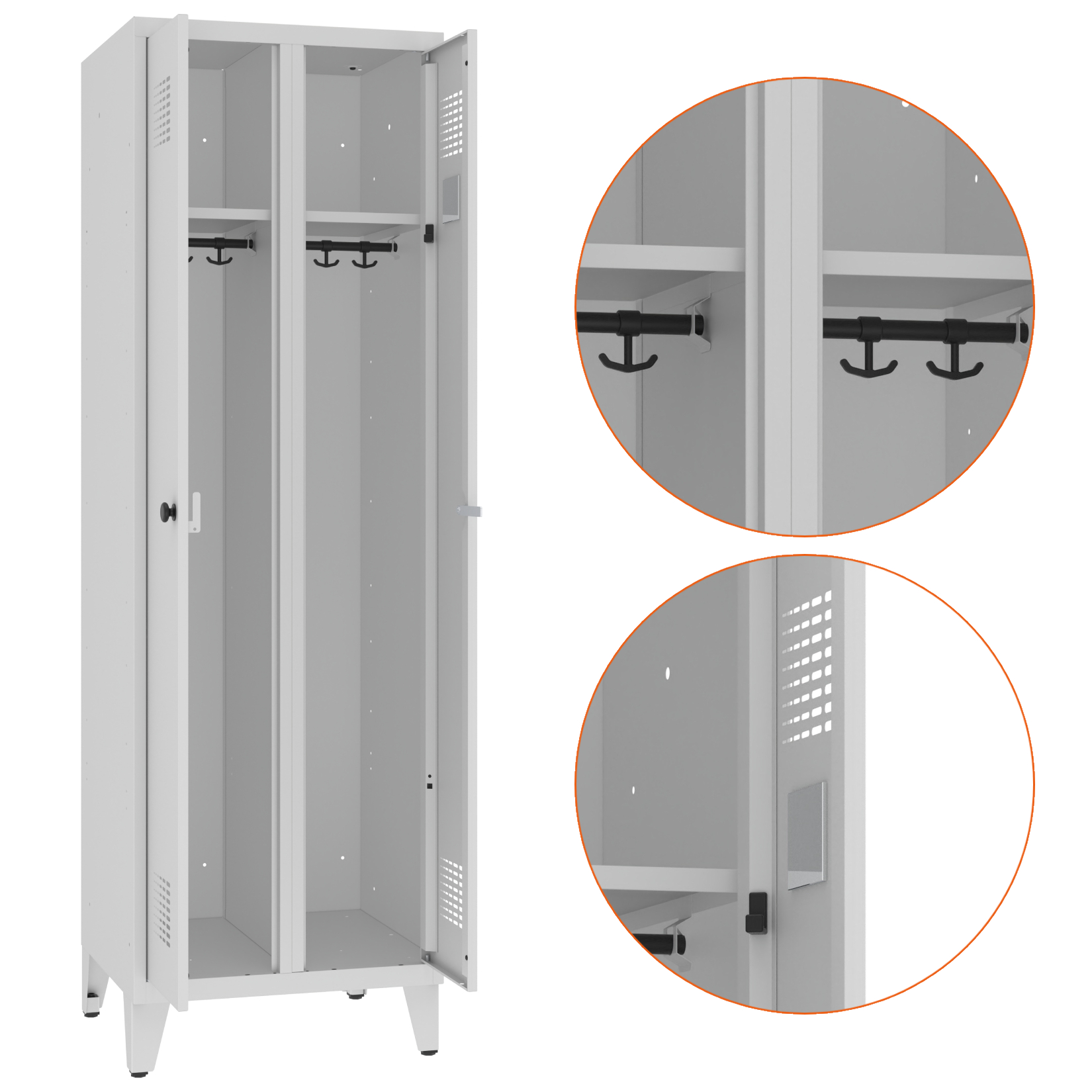 Cechy charakterystyczne szafy socjalnej WZD 321 ST firmy Malow