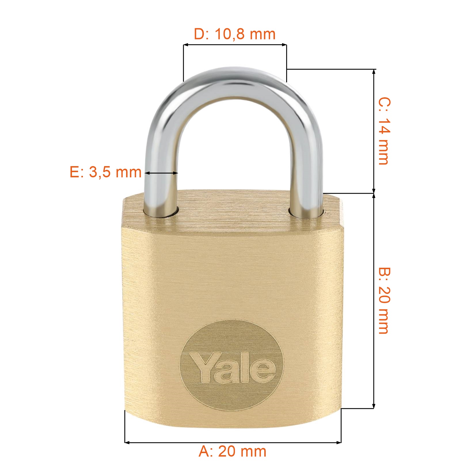 Kłódeczka na bagaż Yale Y110B/20/111/1