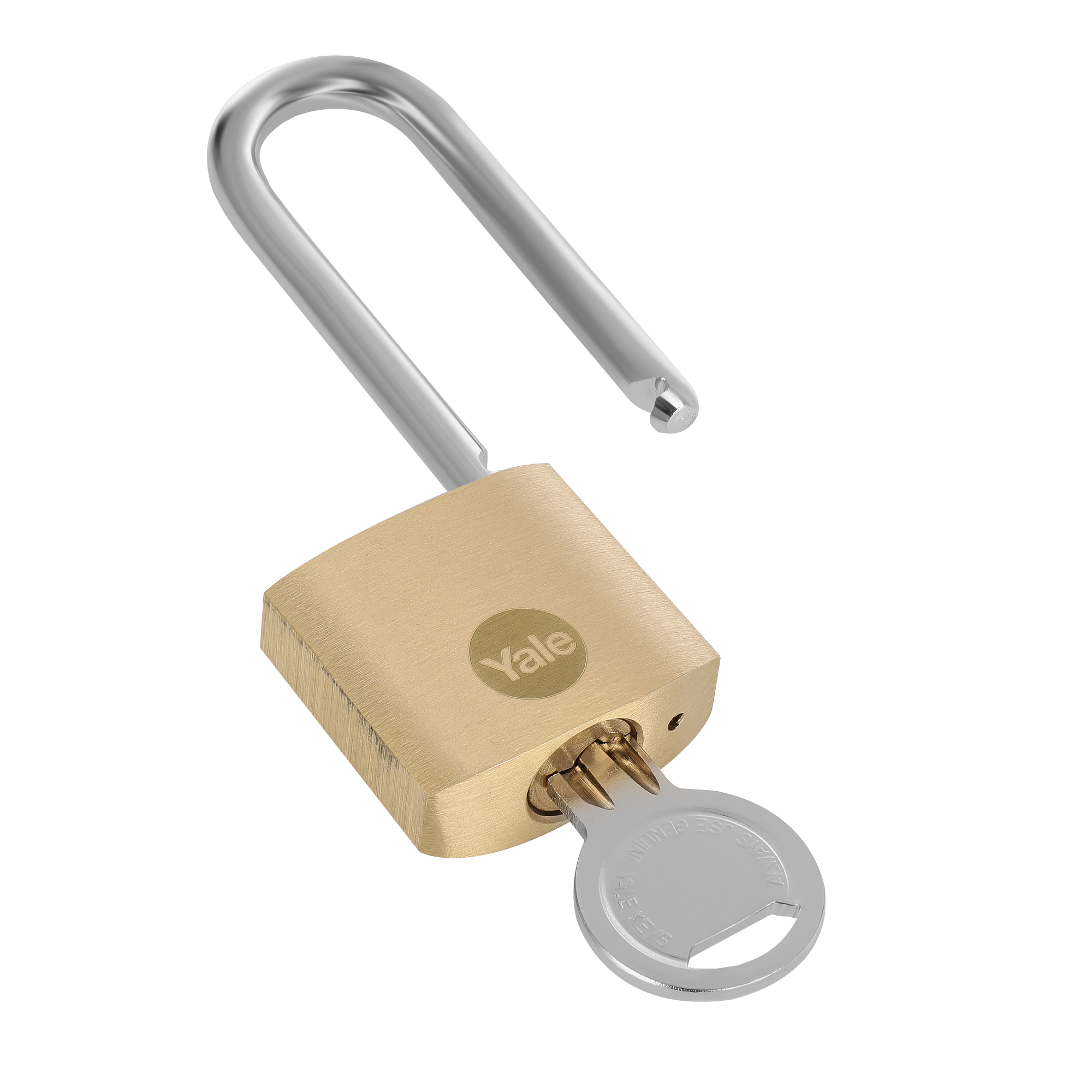 Zestaw małych kłódek mosiężnych z długim pałąkiem Yale Y110B/30/147/2