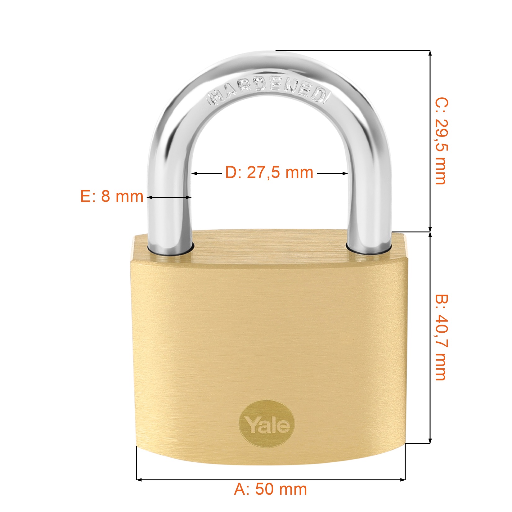 Kłódka do drzwi garażowych Yale Y110B/50/126/1